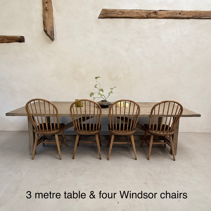 Reclaimed Elm Farmhouse Dining Table | Cambridge