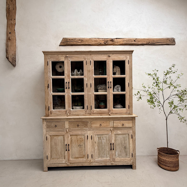 Reclaimed Whitewashed Glazed Cabinet | Solid Wood Dresser Willow