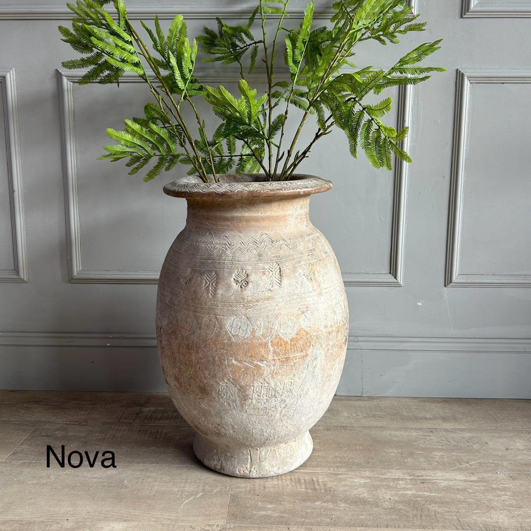 Large Rustic Antique Terracotta Urn