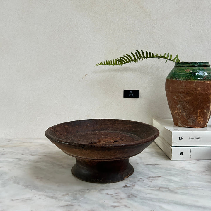 Antique hand turned wood bowl | Batak