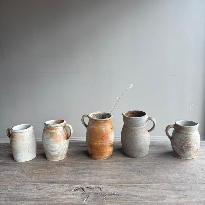 Antique French Stoneware Pitcher | Single Handle