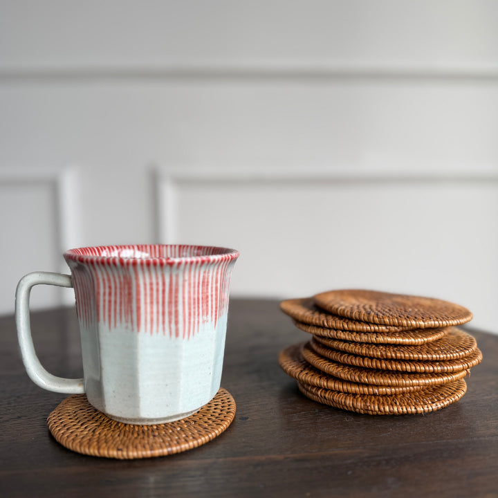 Hand woven coaster fine rattan coaster