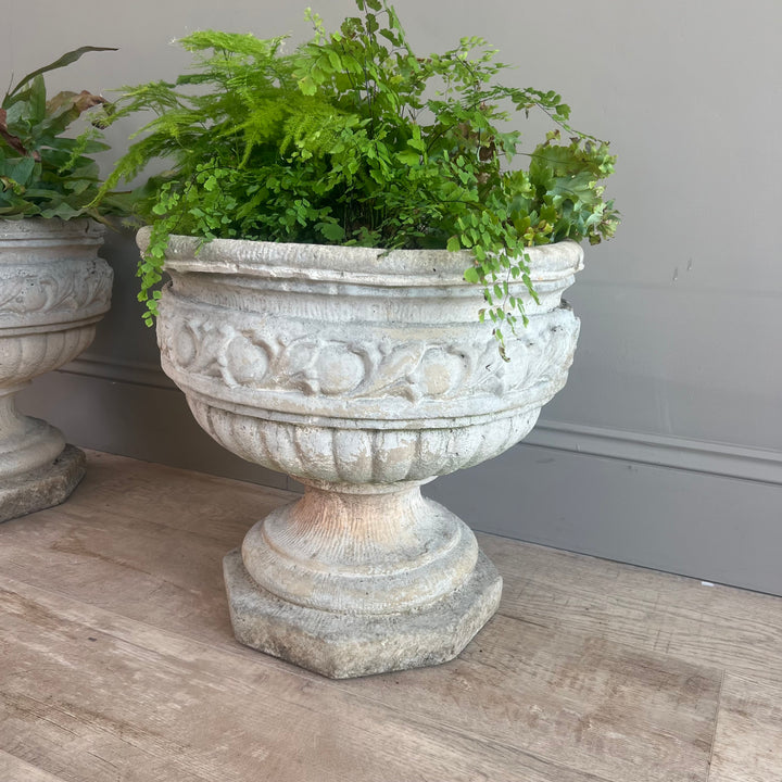 Antique Cast Stone Garden Planters
