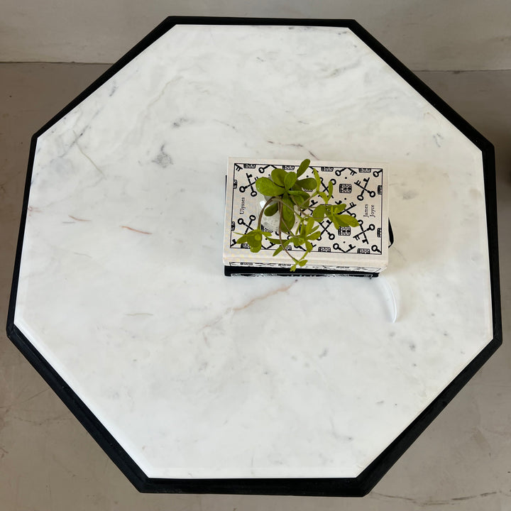 Antique Hexagonal Marble Top Side Table | Balvaird