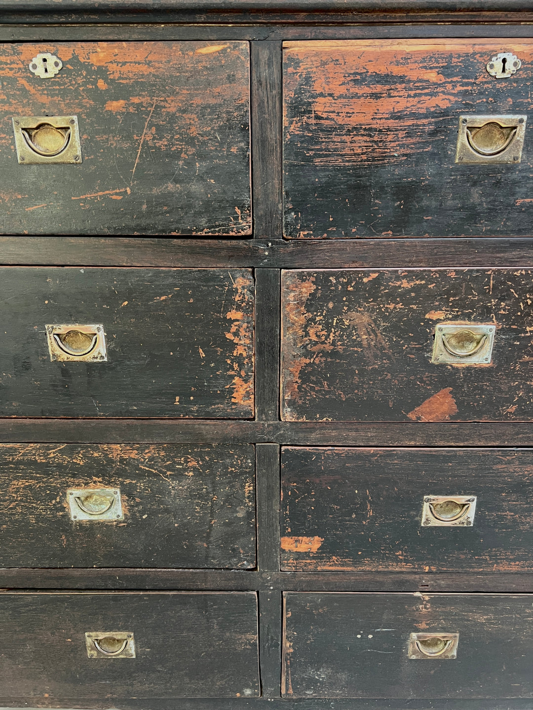 Antique Campaign Chest of Drawers Giles