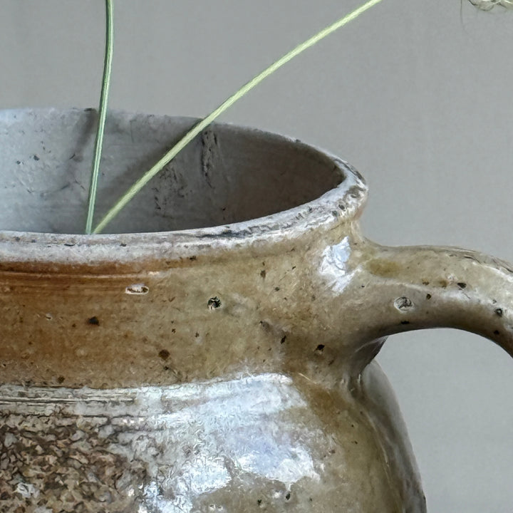 Antique French Stoneware Pitcher | Single Handle