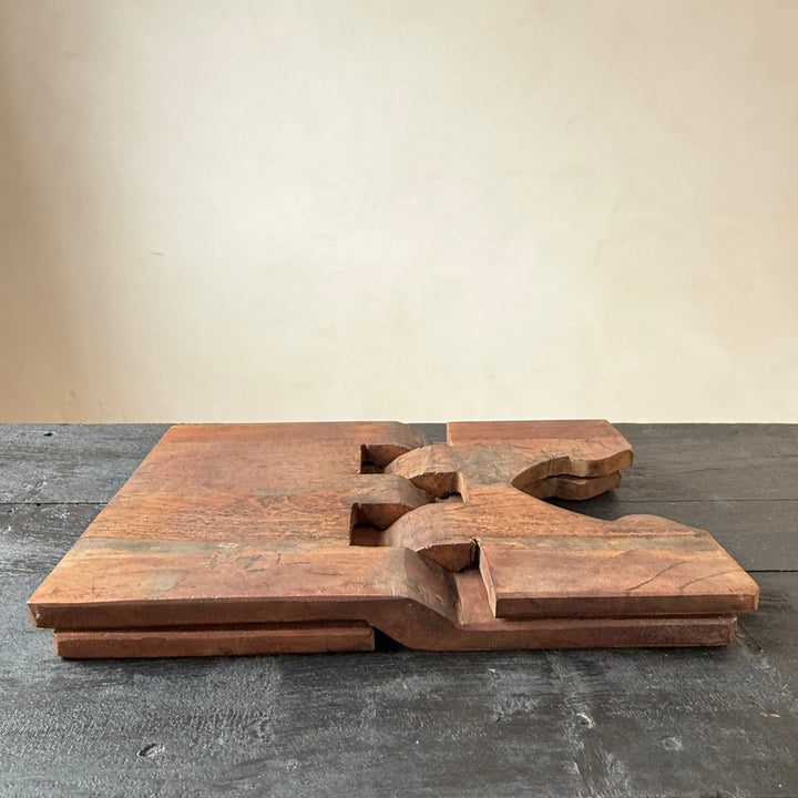 Solid Teak Folding Book Stand | Large Coffee Table Book Holder