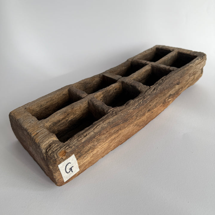Rustic Antique Wooden Spice Tray