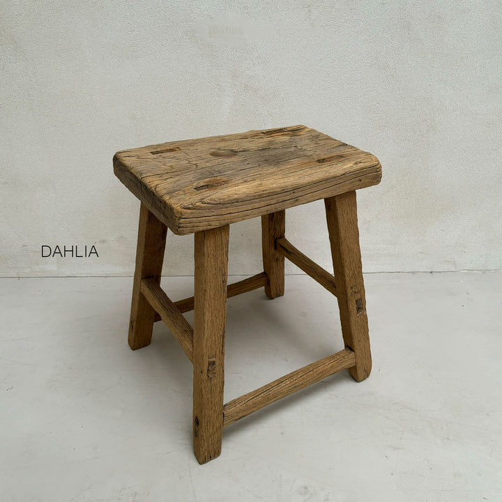 Rustic Wood Antique Stool (select from photo)