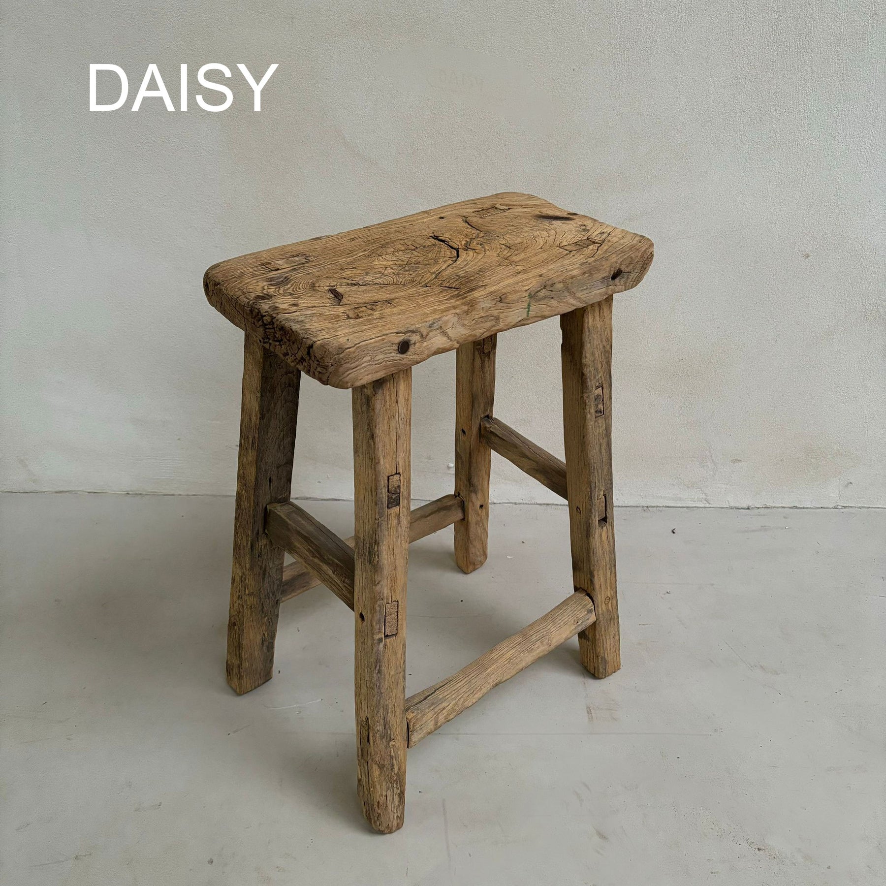 Rustic Wood Antique Stool (select from photo) – Home Barn