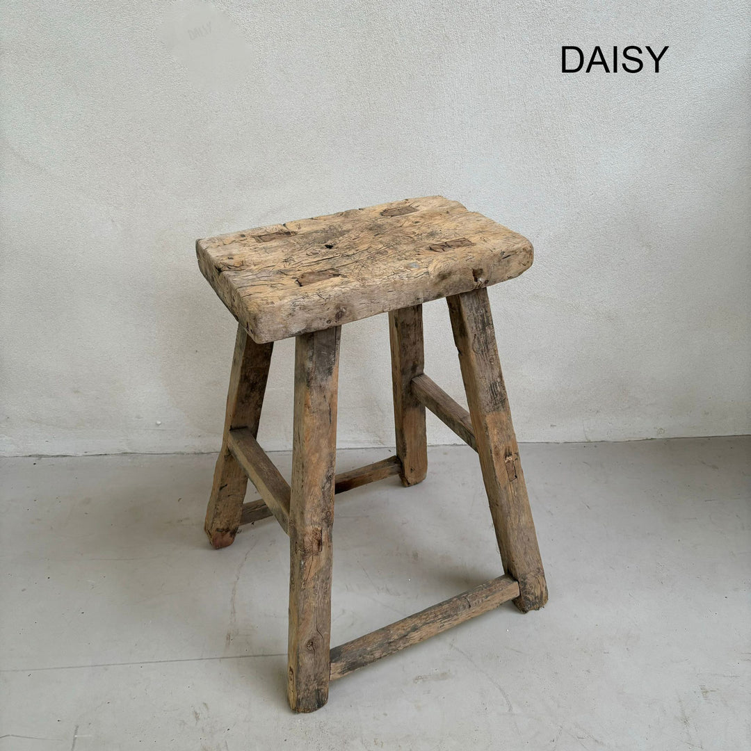 Rustic Wood Antique Stool (select from photo)