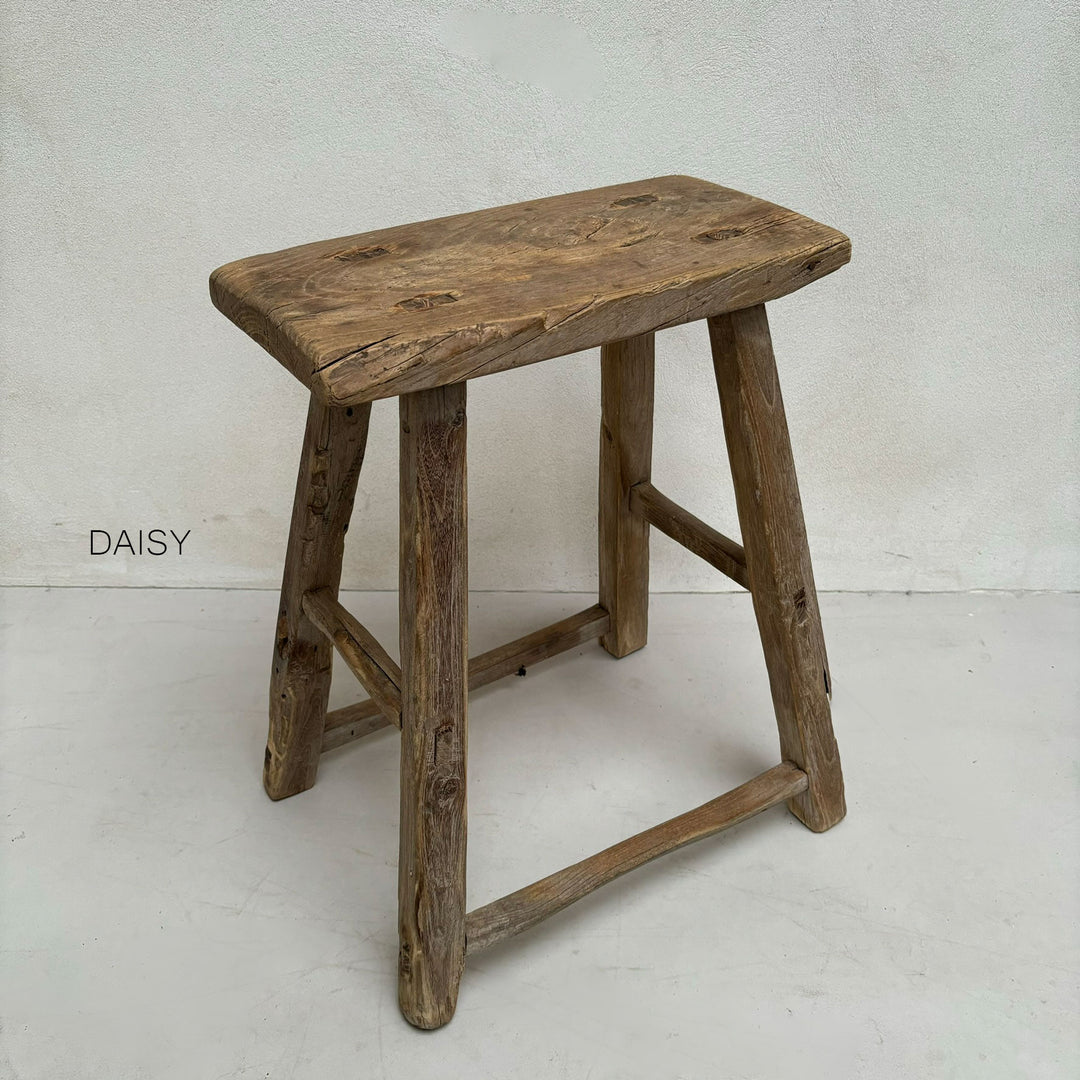 Rustic Wood Antique Stool (select from photo)