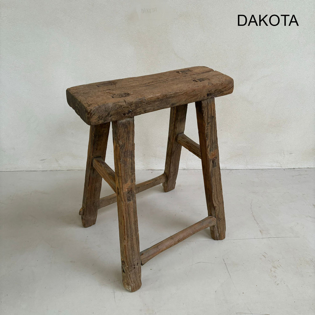 Rustic Wood Antique Stool (select from photo)