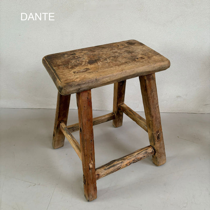 Rustic Wood Antique Stool (select from photo)