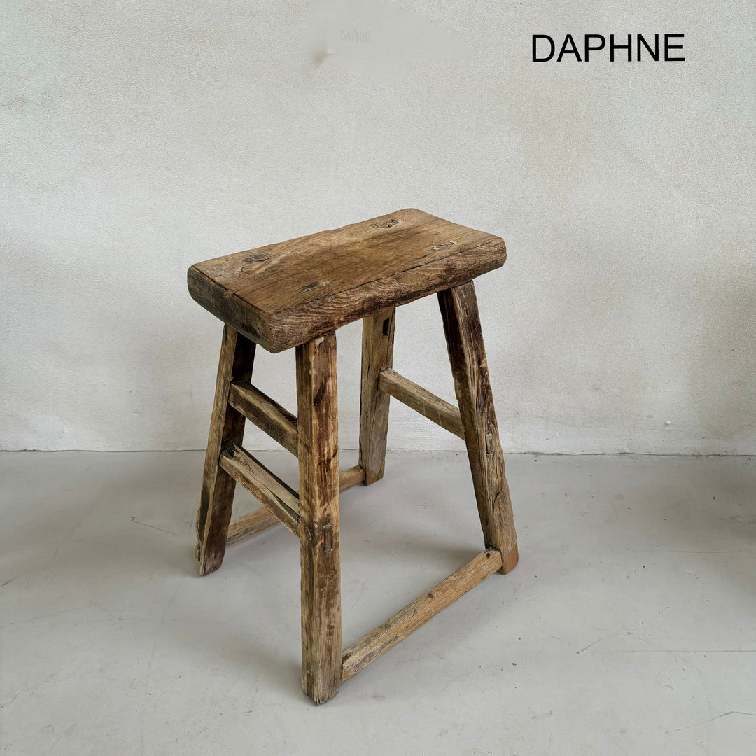 Rustic Wood Antique Stool (select from photo)