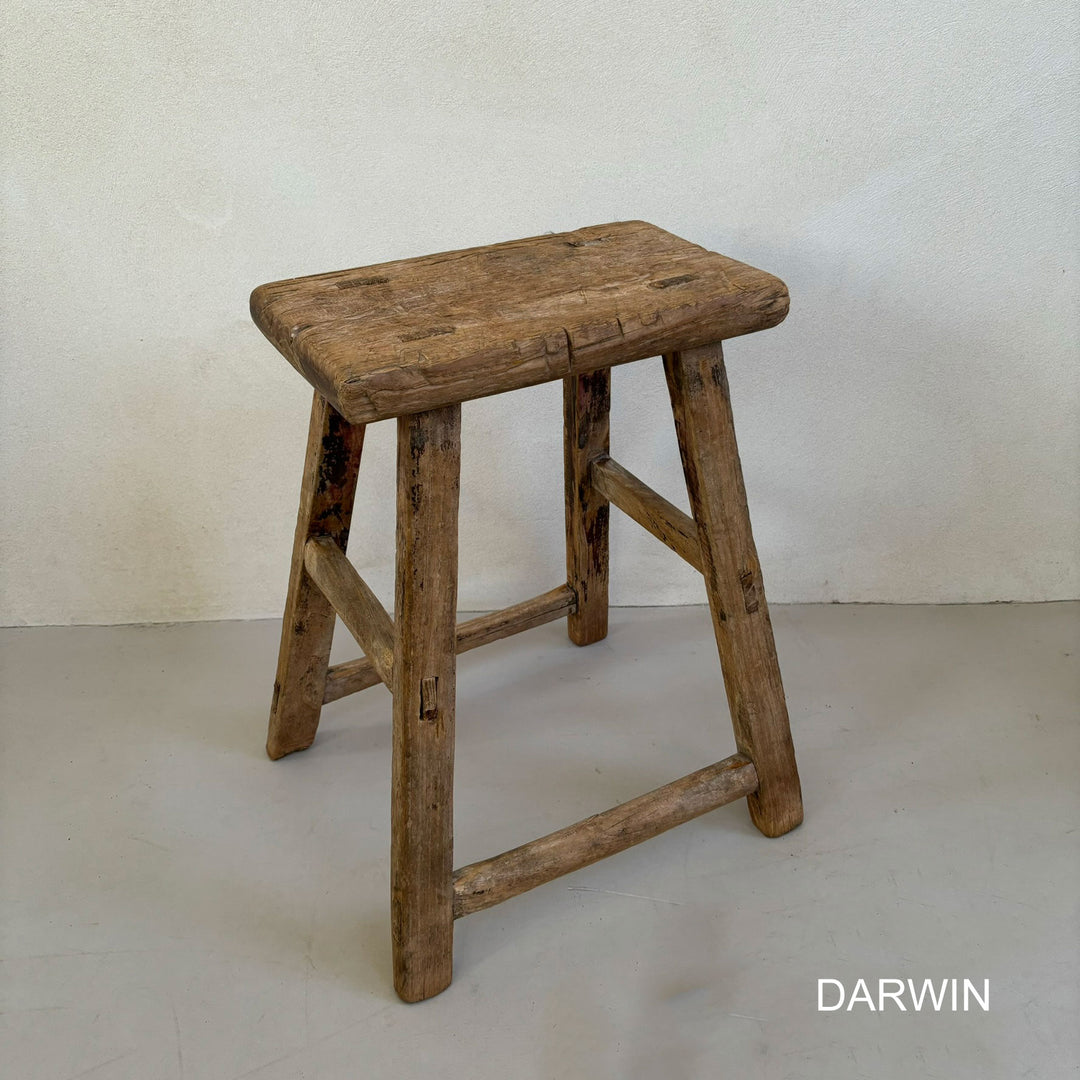 Rustic Wood Antique Stool (select from photo)