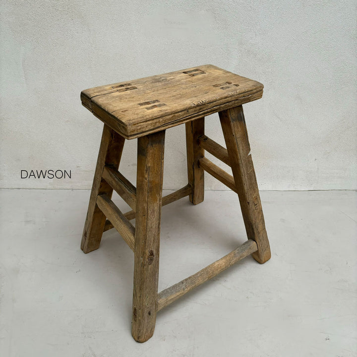 Rustic Wood Antique Stool (select from photo)