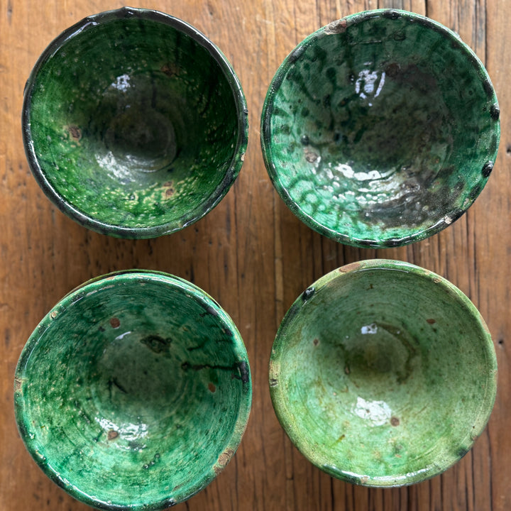 Moroccan Tamegroute Glaze Pottery Bowls