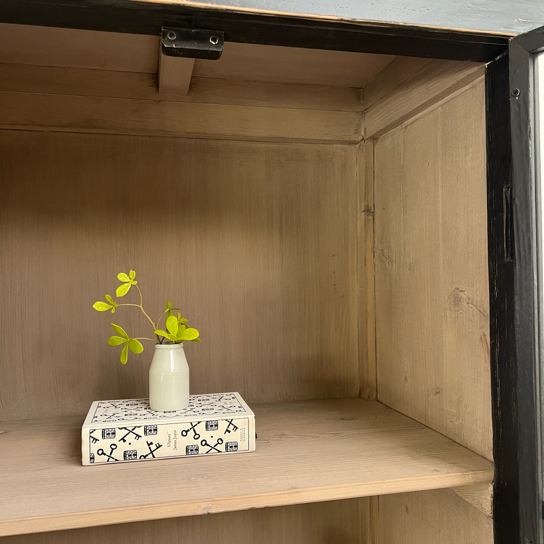 Glass Glazed Black Cabinet | Cookham