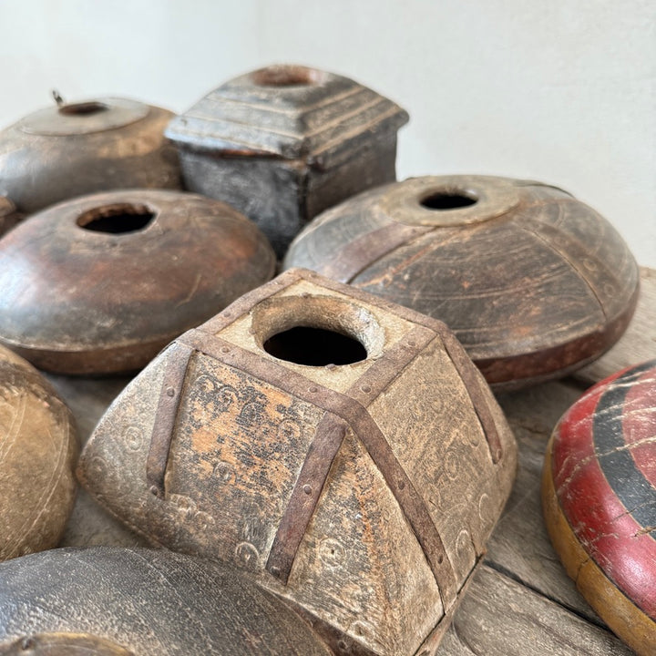 Antique Indian Teak Decorative Boxes