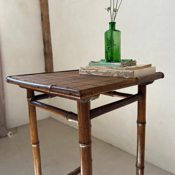 Vintage bamboo side table