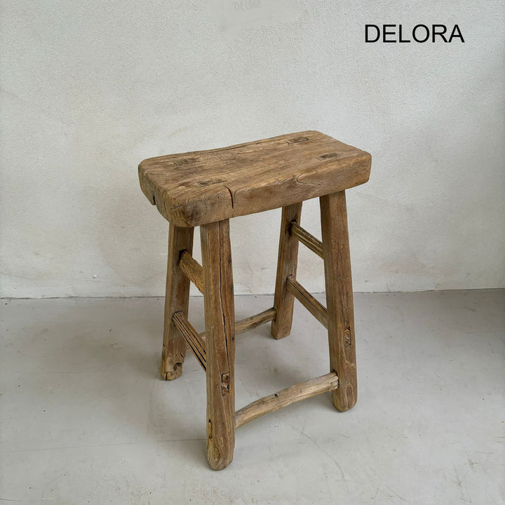 Rustic Wood Antique Stool (select from photo)