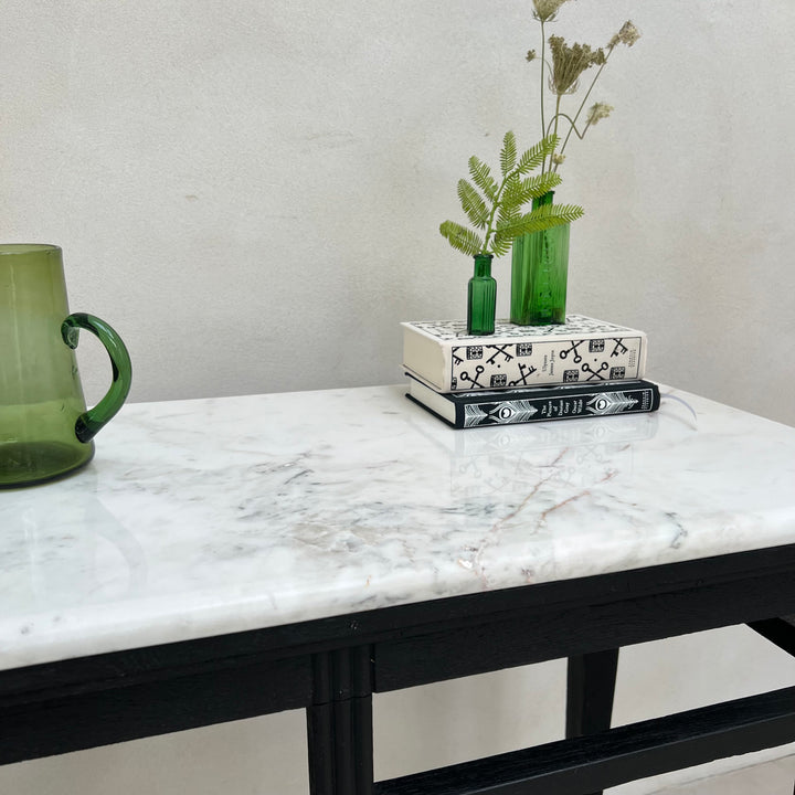 Vintage Marble Top Console Table | Cliffe