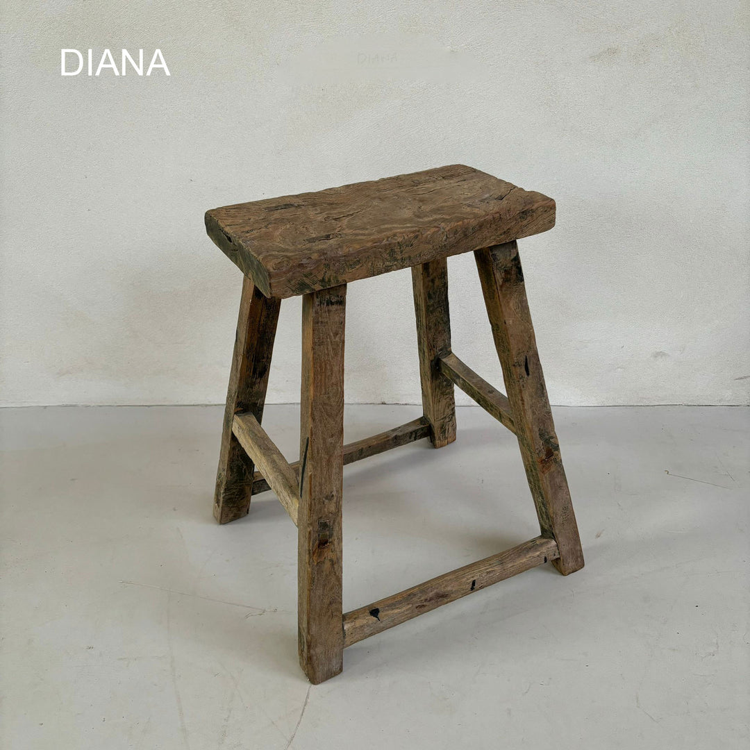 Rustic Wood Antique Stool (select from photo)