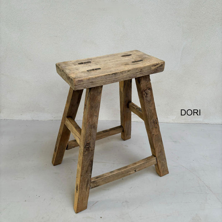 Rustic Wood Antique Stool (select from photo)