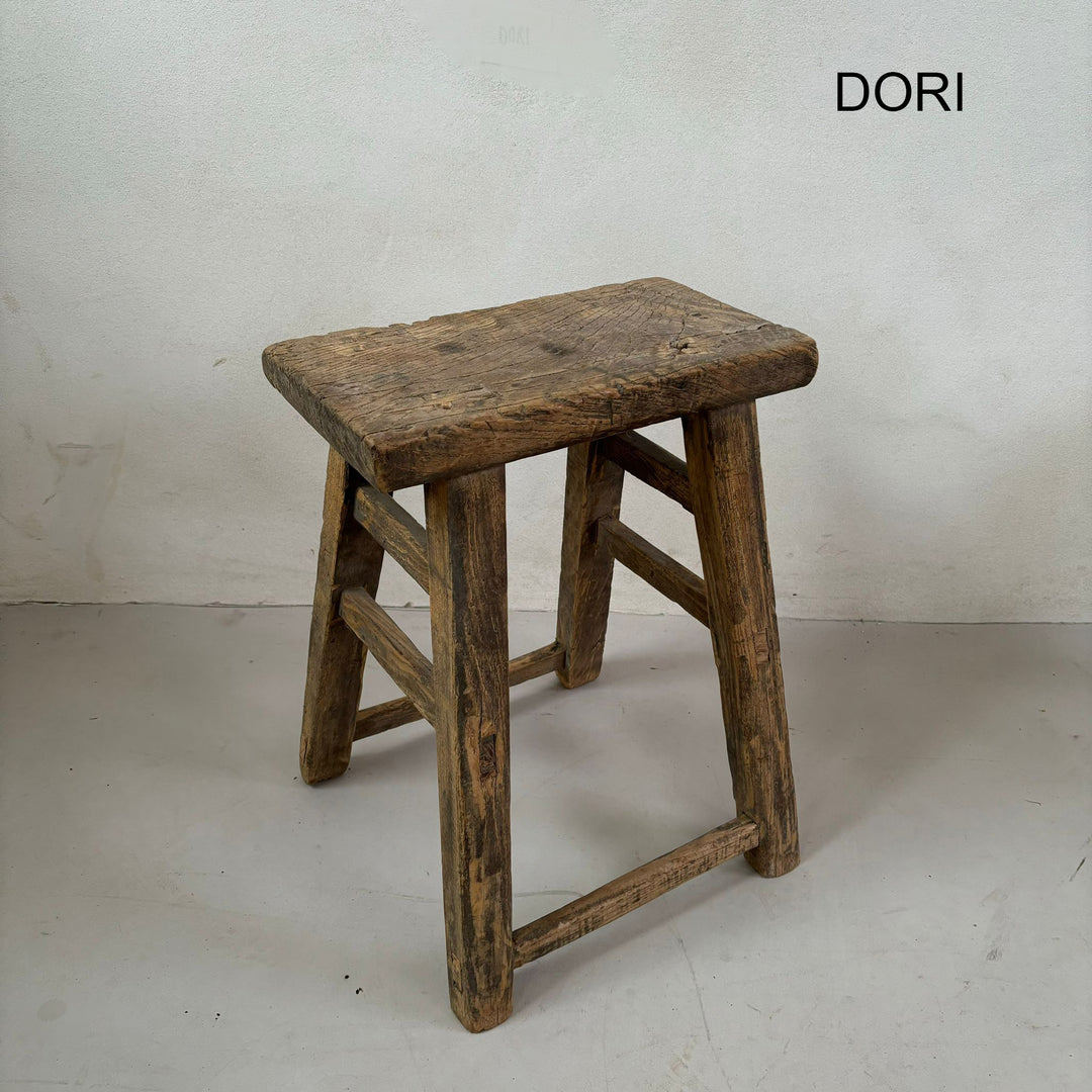 Rustic Wood Antique Stool (select from photo)