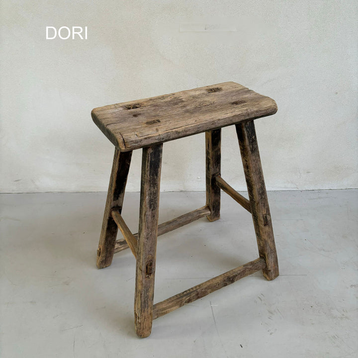 Rustic Wood Antique Stool (select from photo)