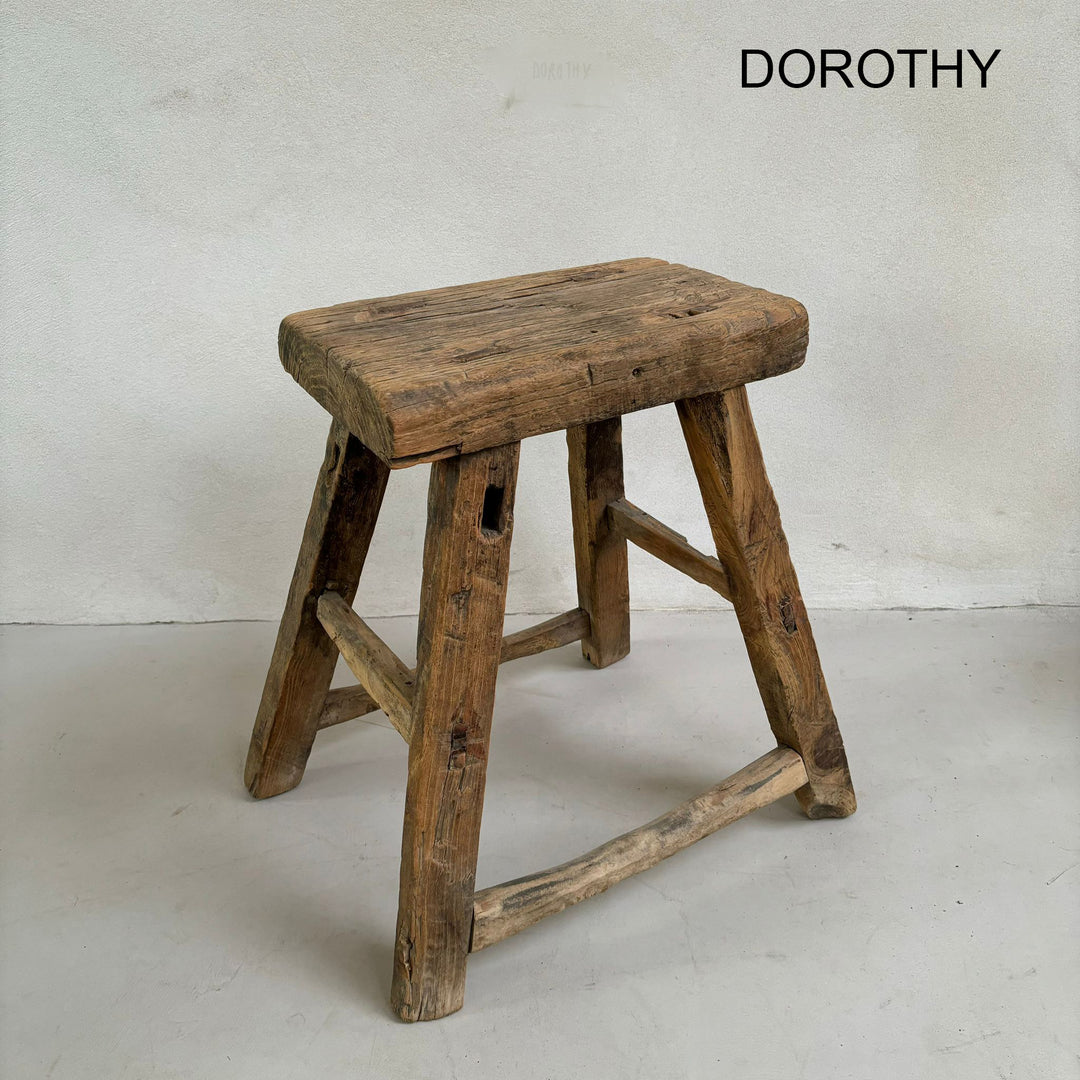 Rustic Wood Antique Stool (select from photo)