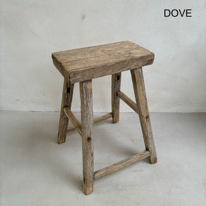 Rustic Wood Antique Stool (select from photo)