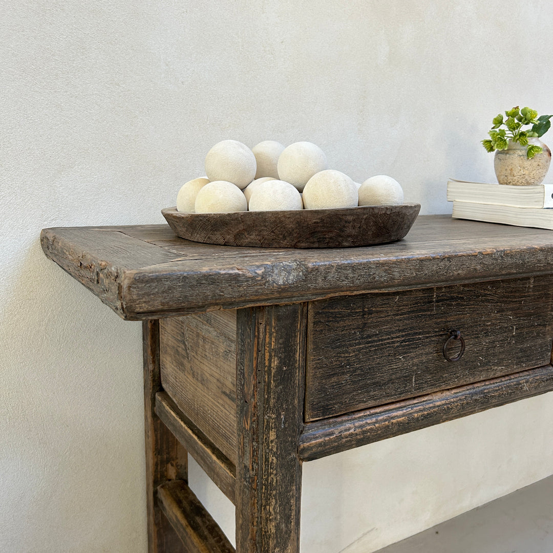 Dark Antique Elm Console Table | Wilmslow
