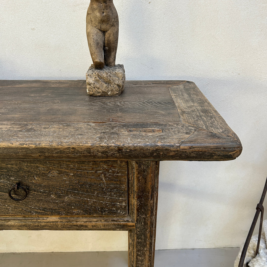 Dark Antique Elm Console Table | Wilmslow