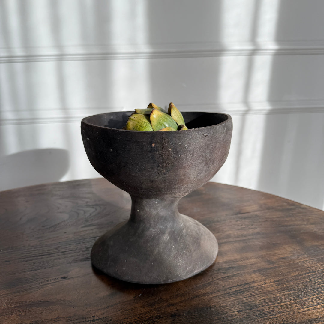 Dark Ironwood turned bowl on foot