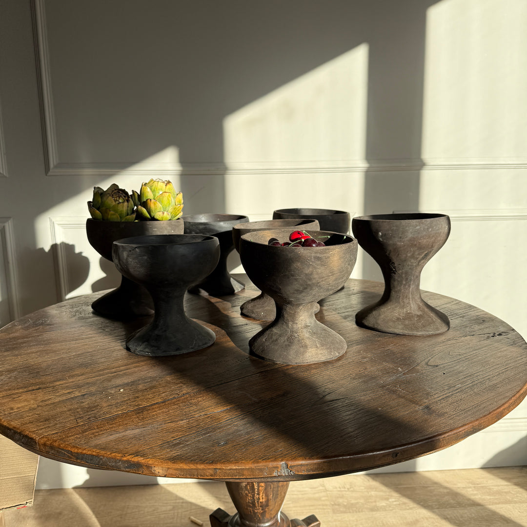 Dark Ironwood turned bowl on foot