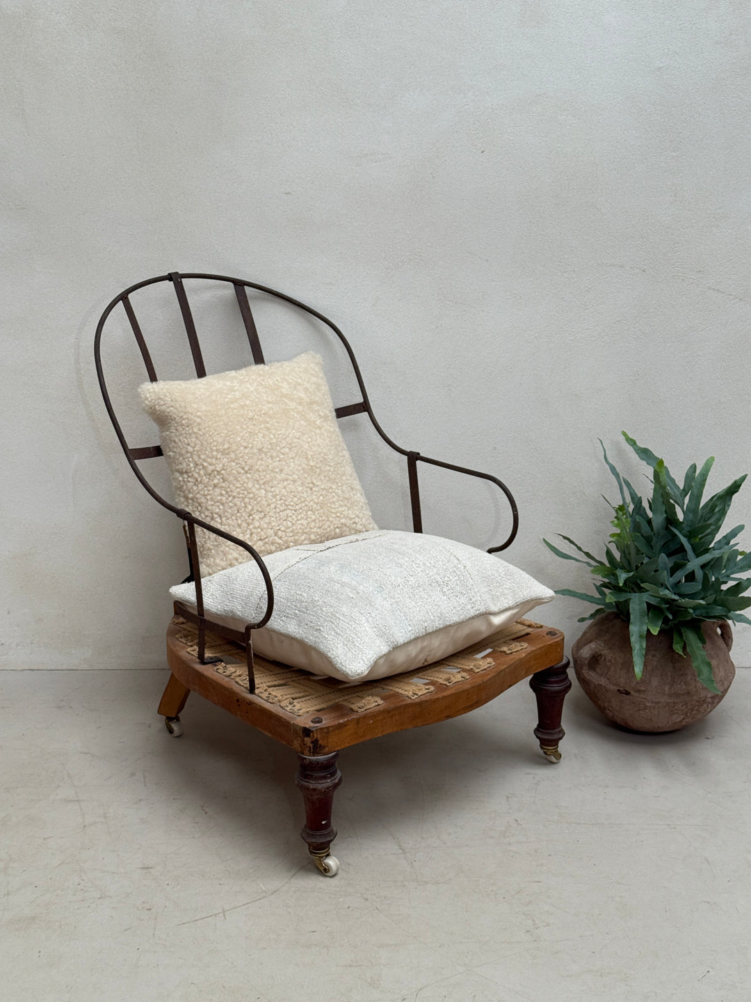 Deconstructed Antique Iron Armchair