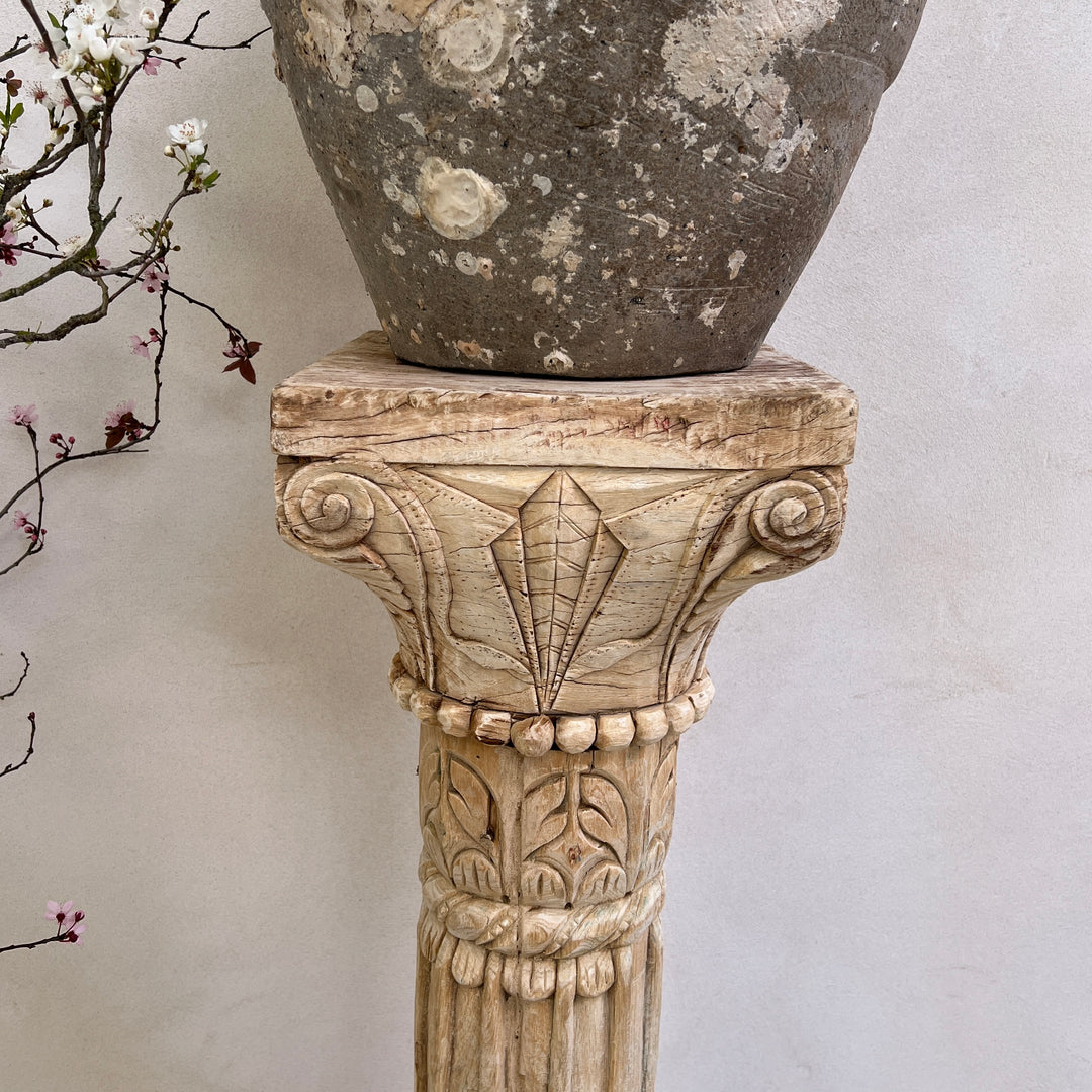 Decorative Carved Wooden Column d 