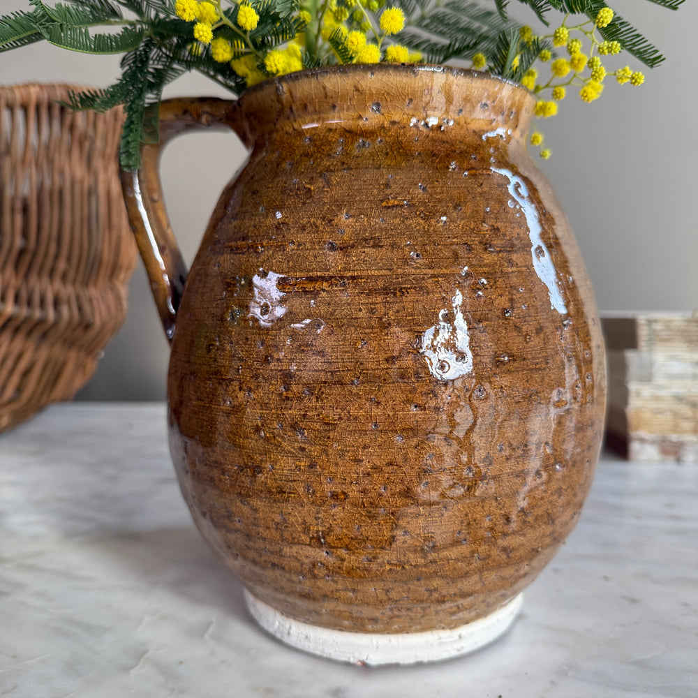 Decorative jug brown glaze | Betty