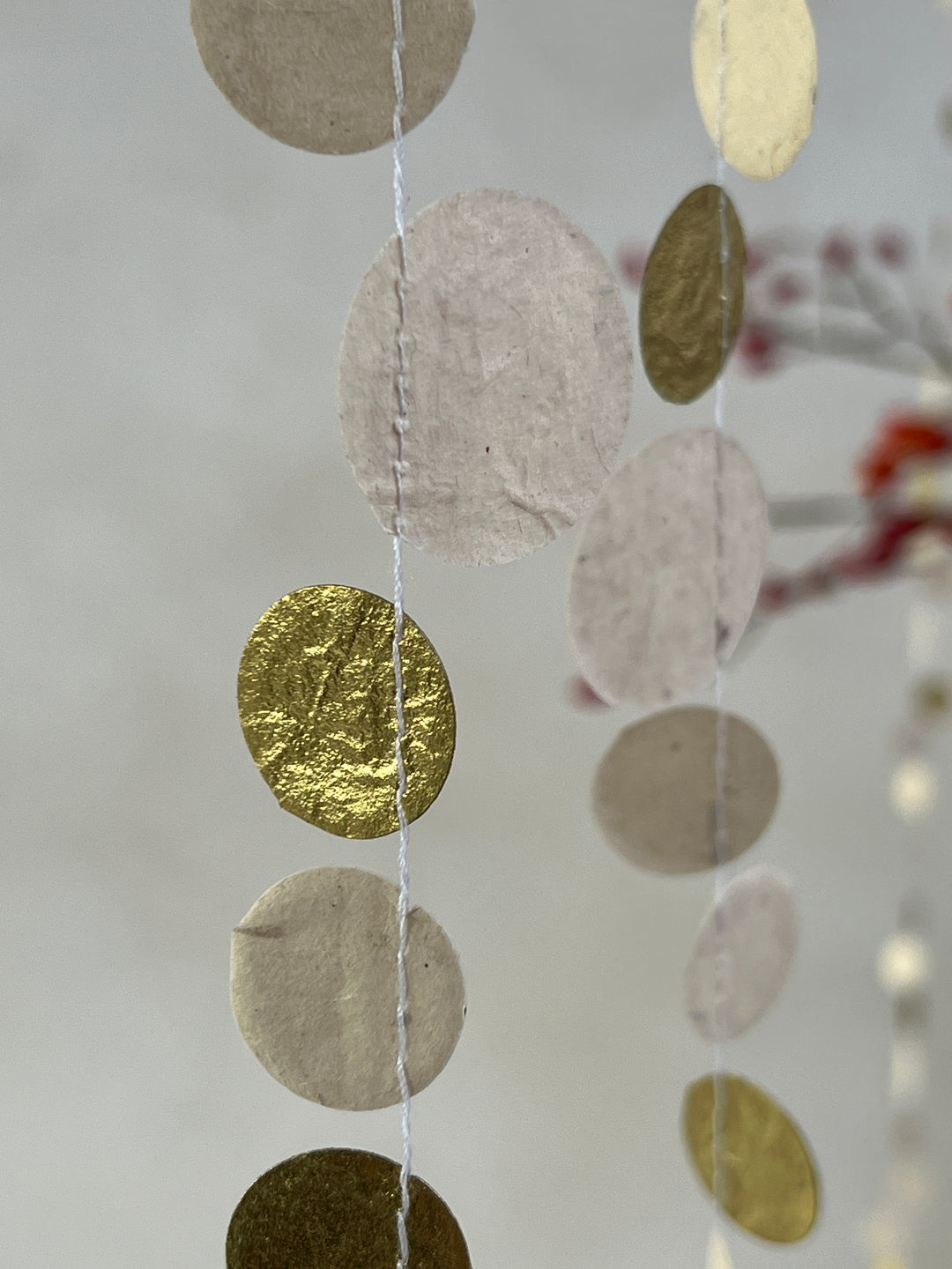 Dotty Paper Garland | White & Gold