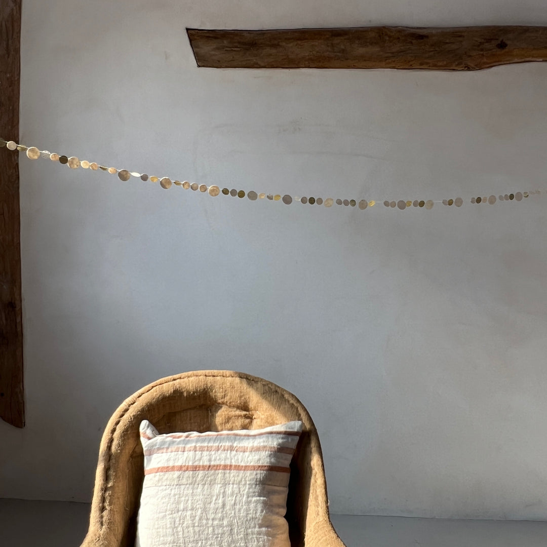 Dotty Paper Garland | White & Gold