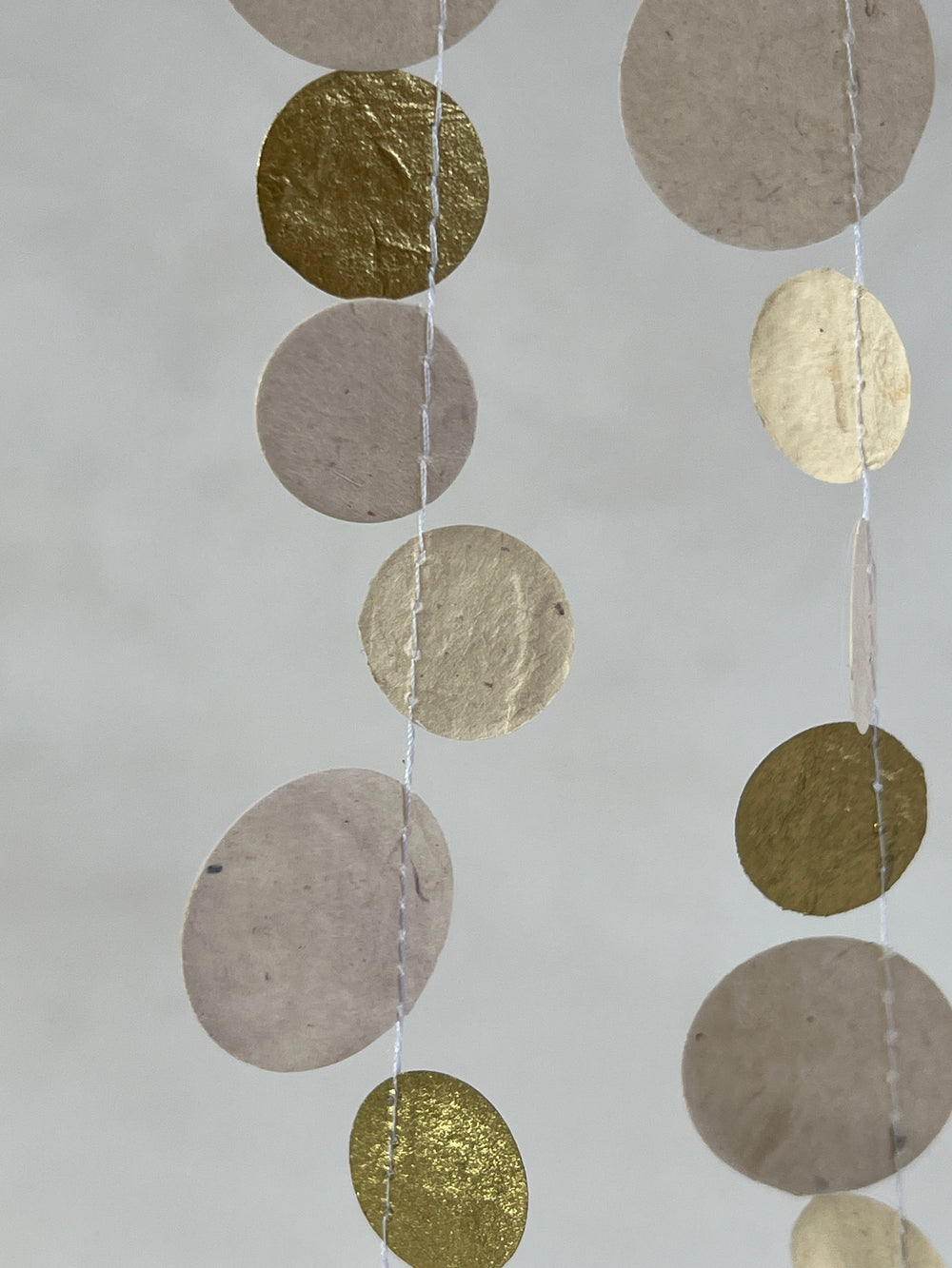 Dotty Paper Garland | White & Gold