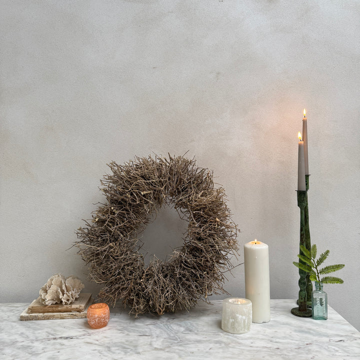 Dried olive twigs wreath