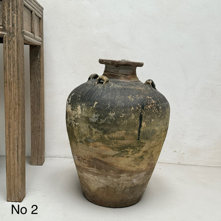 Rare Large Antique Sawankhalok Urn