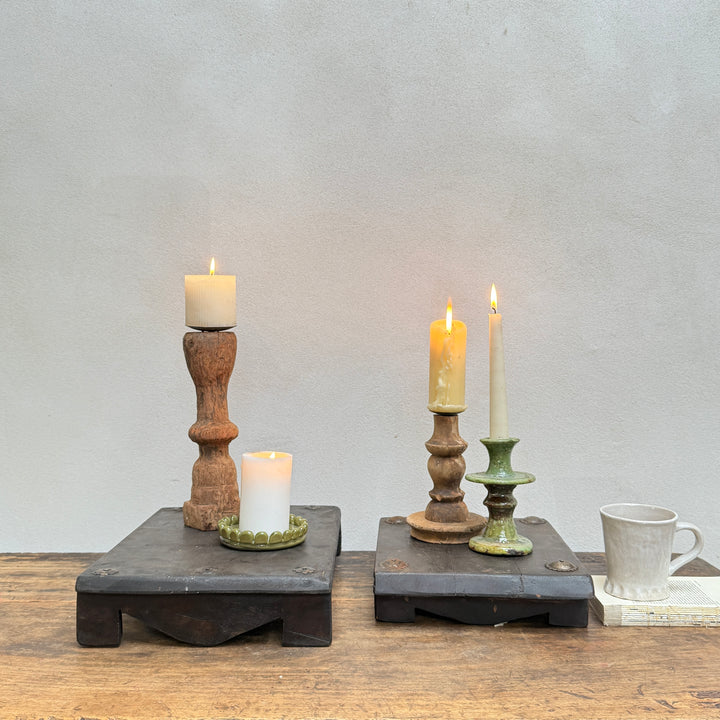 Vintage Wooden Bajot Display Stand