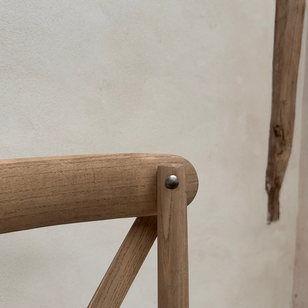 Wooden Cross Back Dining Chair