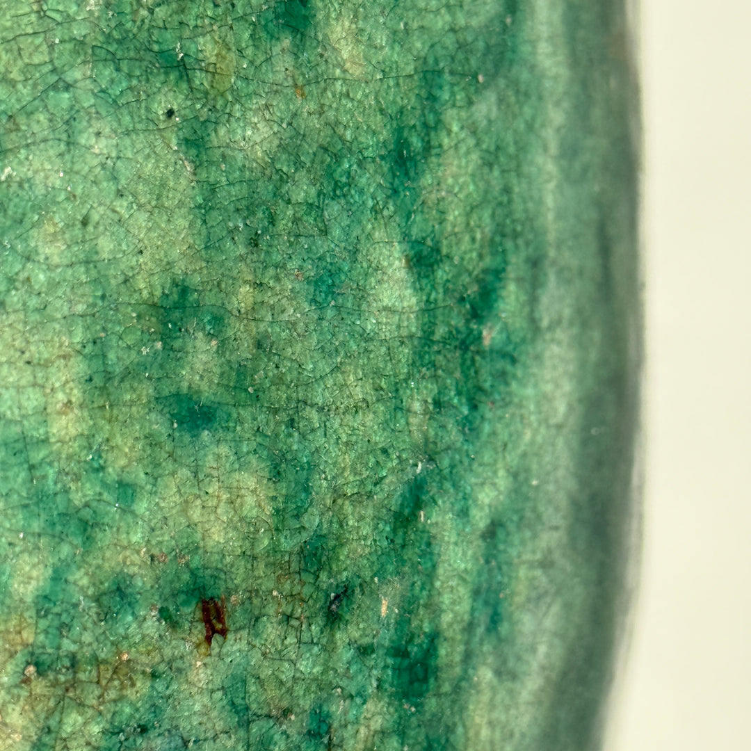 Antique jade coloured rice pot Small