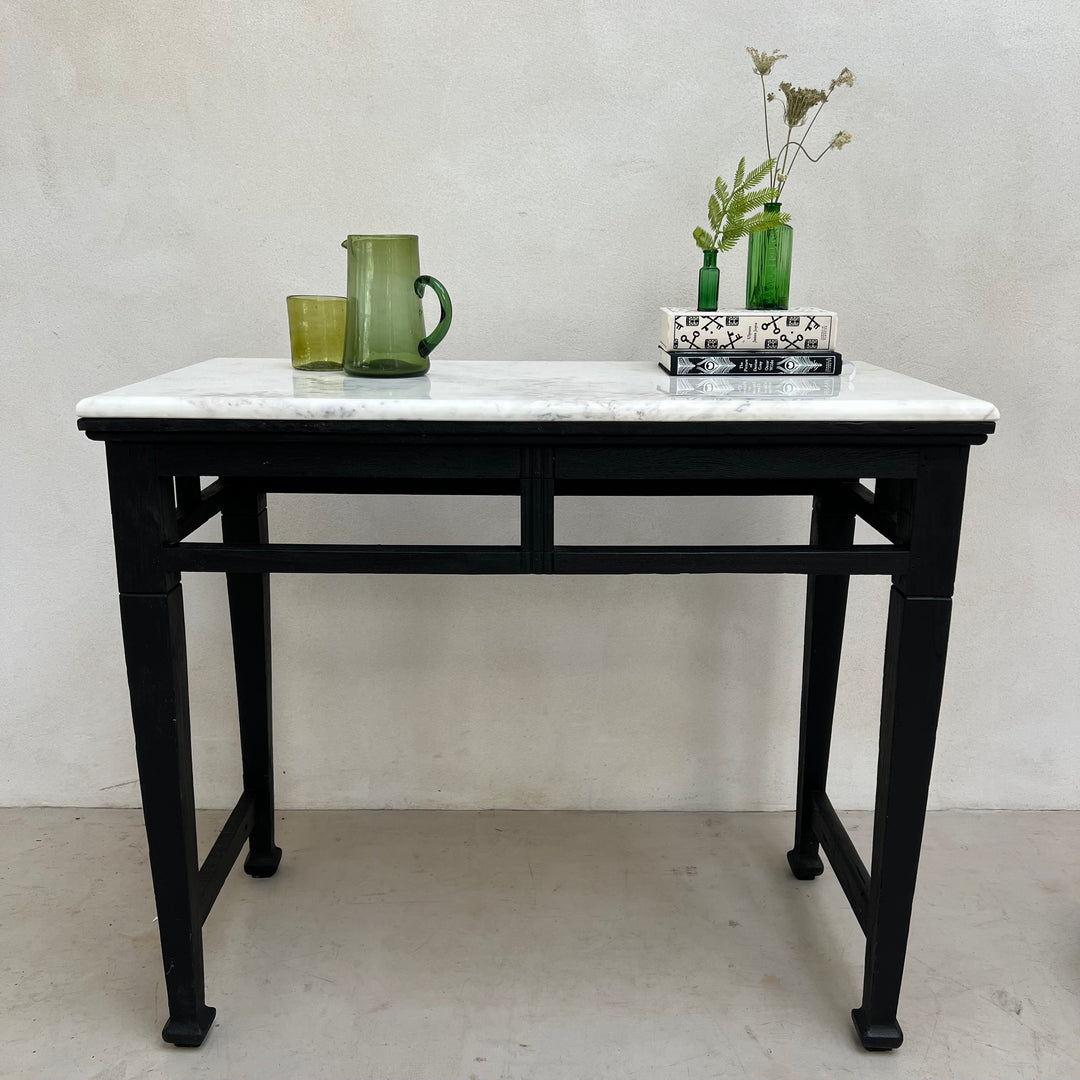 Vintage Marble Top Console Table | Cliffe