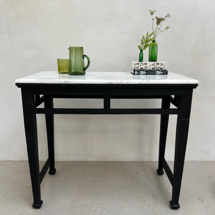 Vintage Marble Top Console Table | Cliffe